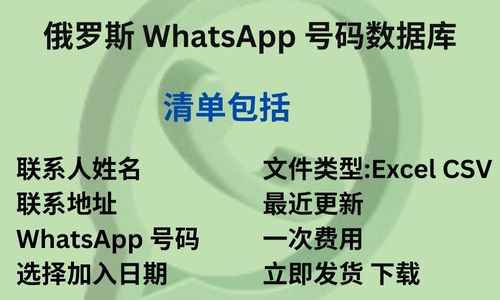 俄罗斯 WhatsApp 号码数据库
