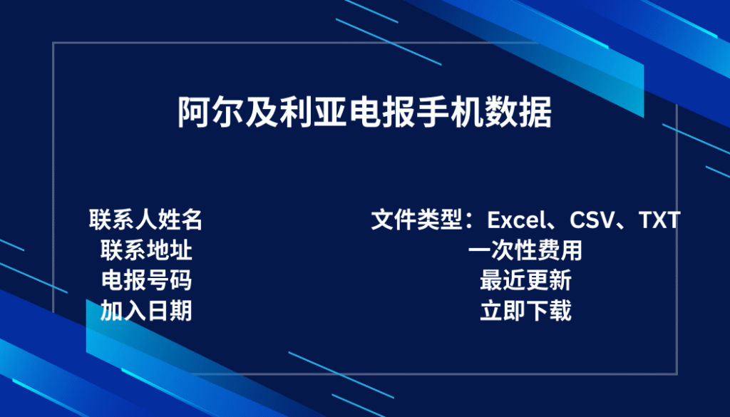 阿尔及利亚电报手机数据
