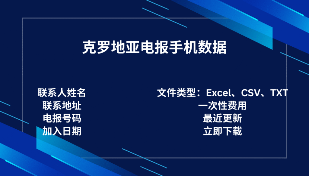 克罗地亚电报手机数据