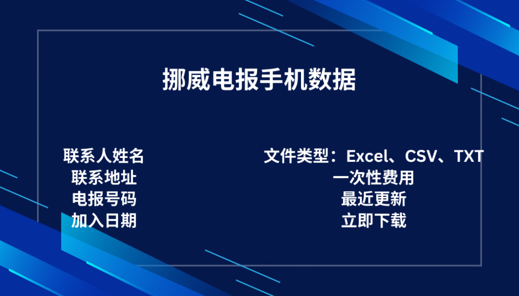 挪威电报手机数据