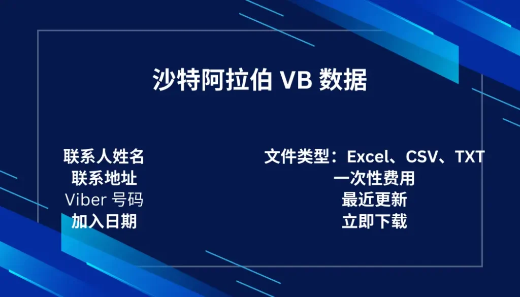 沙特阿拉伯 VB 数据