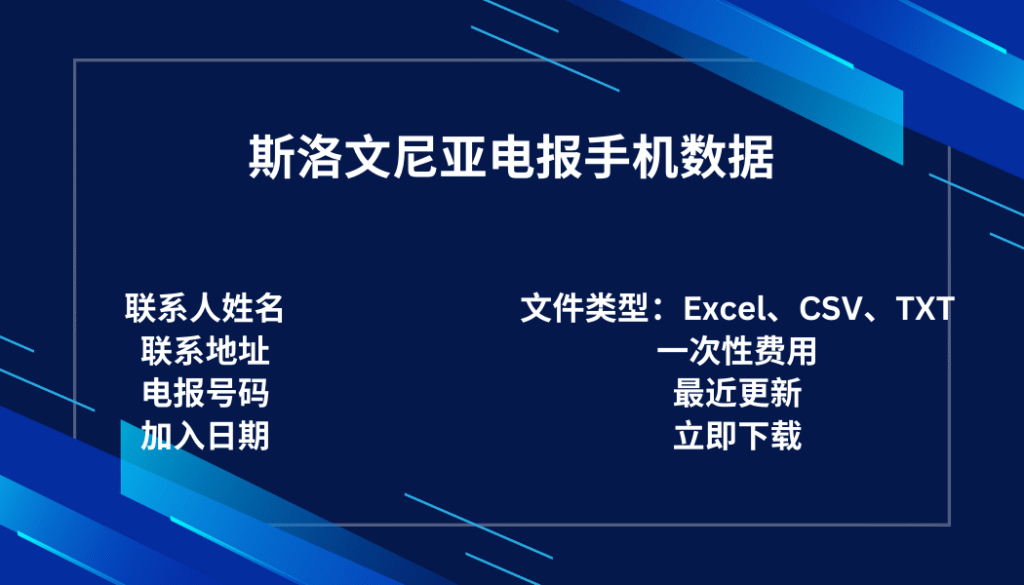 斯洛文尼亚电报手机数据