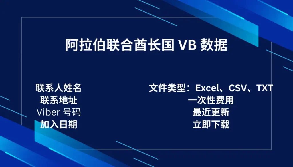 阿拉伯联合酋长国 VB 数据